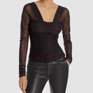 A.L.C. | Tops | Alc Jackie Ruched Sheer Long Sleeve